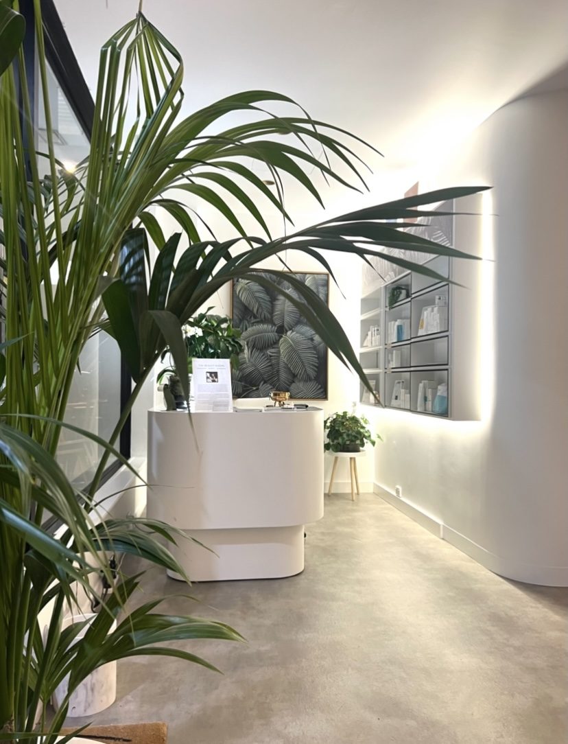 The Beauty Rooms Seaforth — bright reception with tropical plants