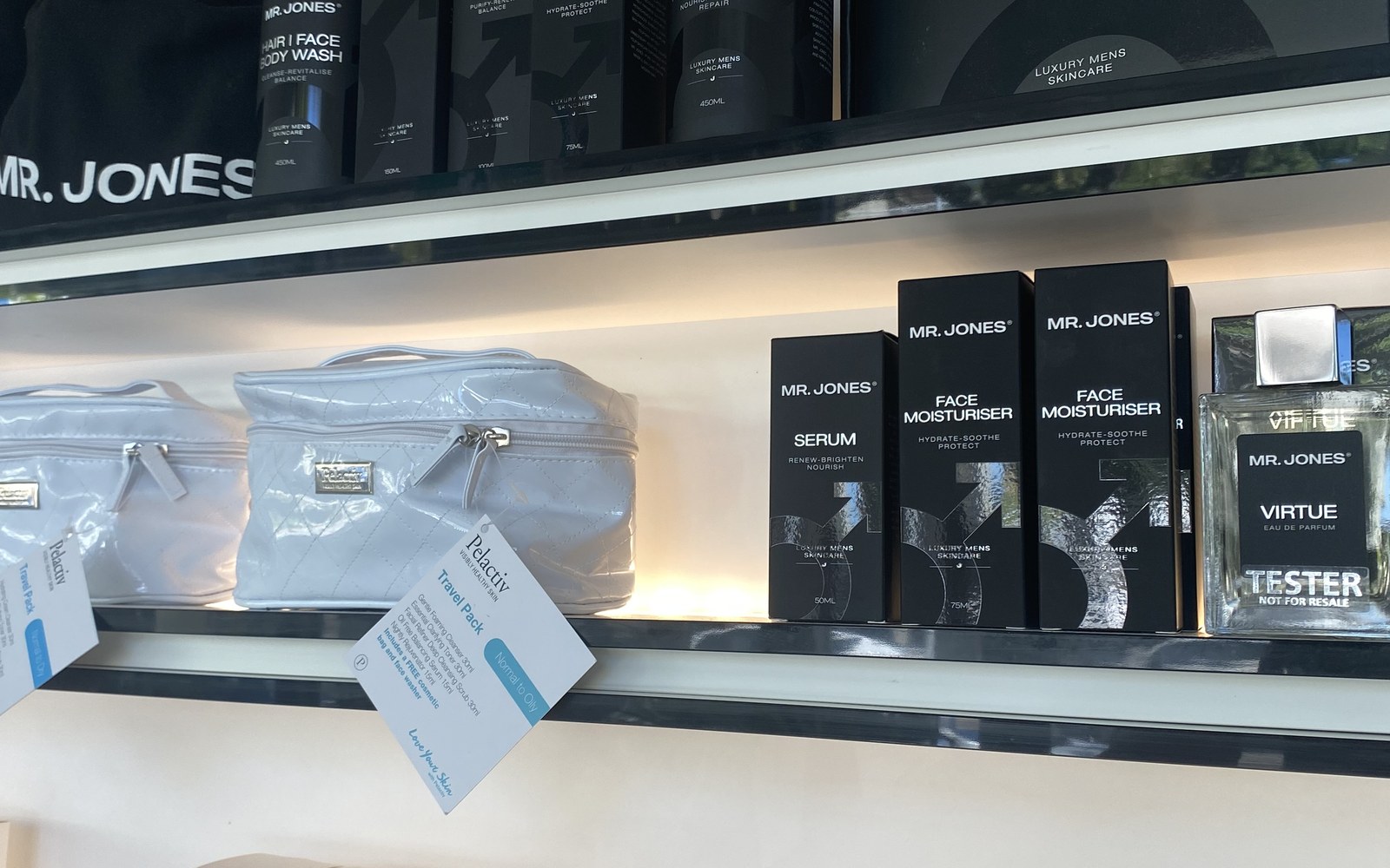 Curated retail range — Pelactiv, Mr Jones and more, hand-selected for personalised homecare